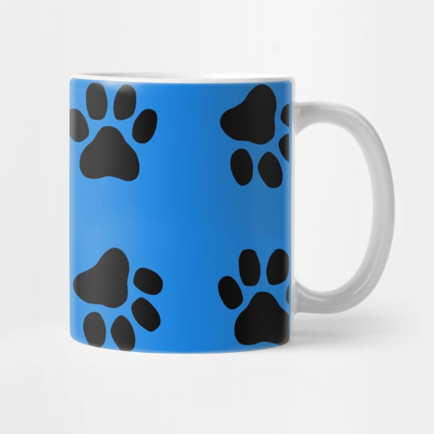 DOG Paw Print Black by SartorisArt1